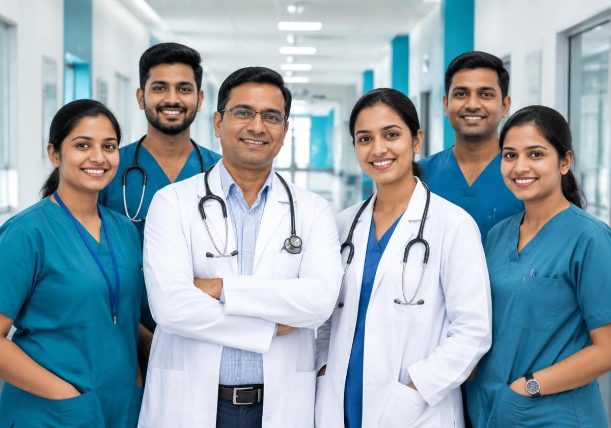 Hospital team at Sri Ramakrishna Specialty Hospital