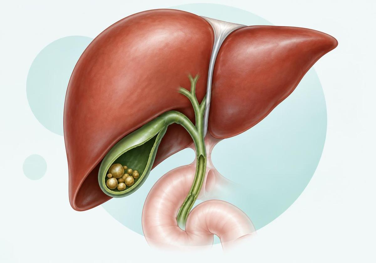 Illustration of the gallbladder