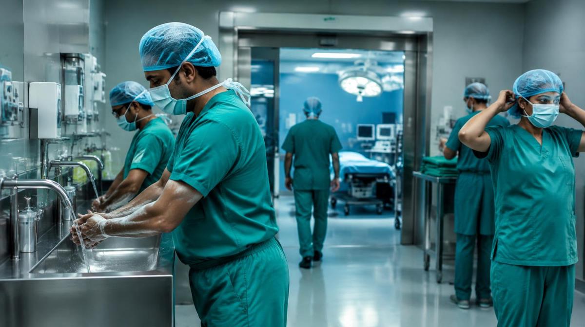 Surgical team preparing for a minimally invasive procedure