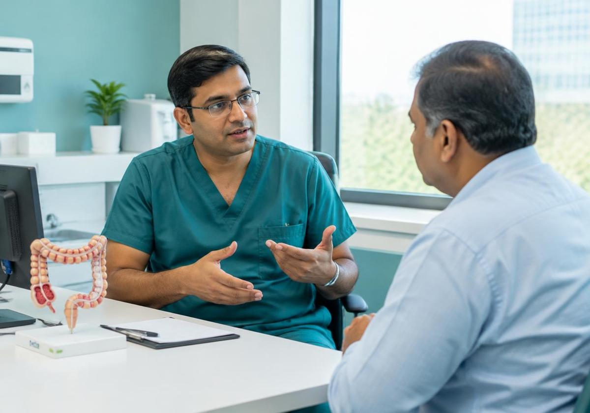 Colorectal surgery team at Sri Ramakrishna Specialty Hospital